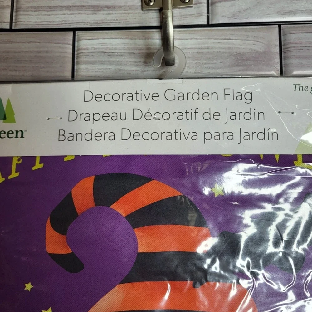 New Happy Halloween Gnome Garden Flag Colorful 12.5